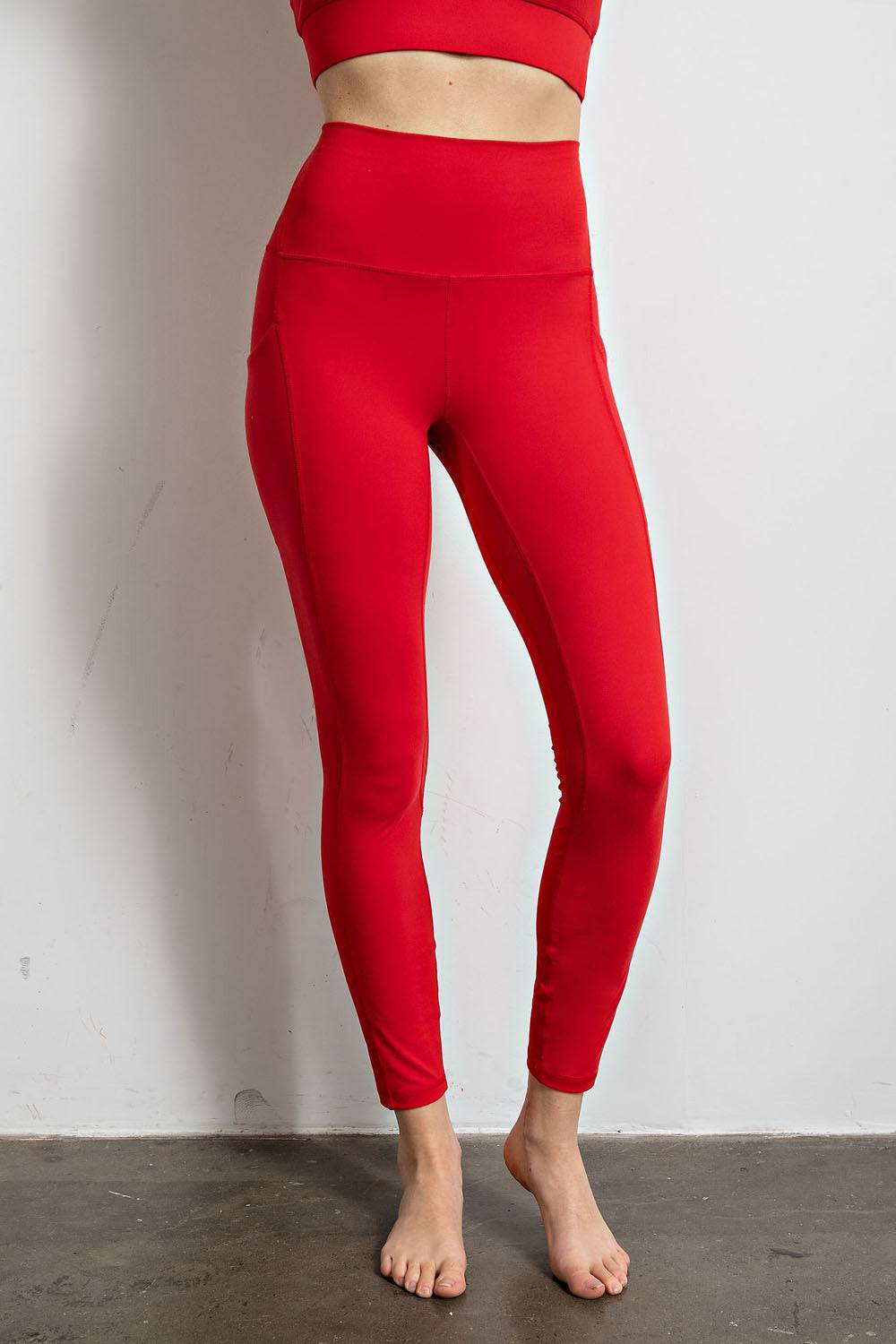 Tow Line Stitch Yoga Leggings With Pocket - Hype Up