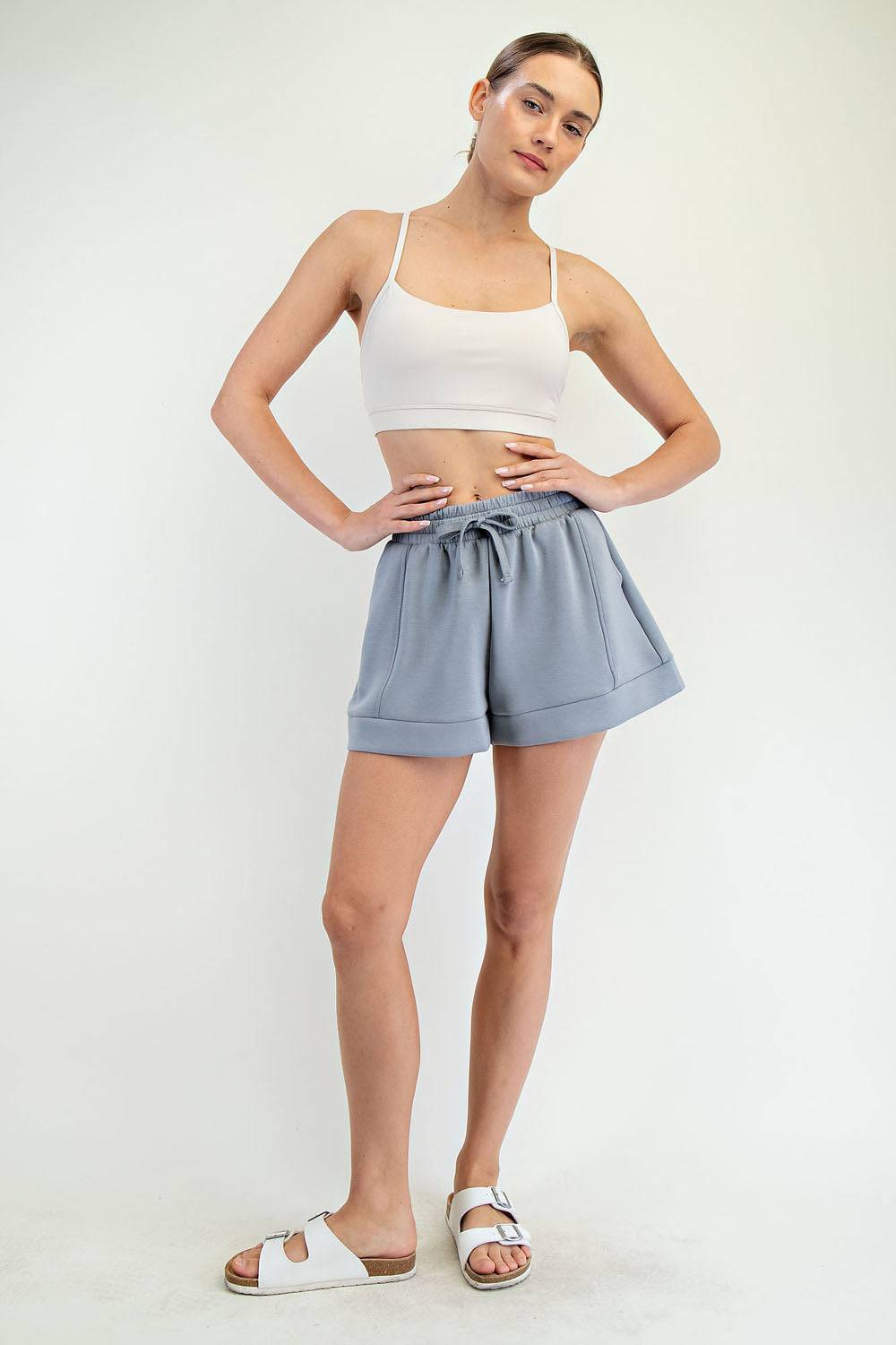 Modal Scuba Pleat Casual Short - Hype Up