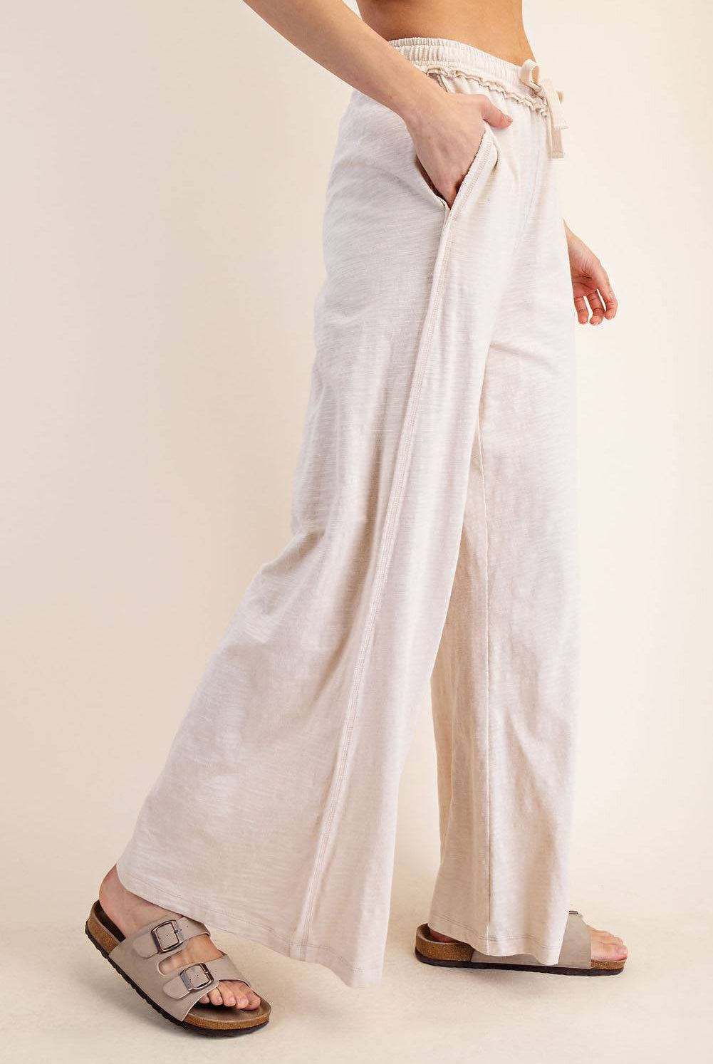 Cotton Slub Wide Pant - Hype Up