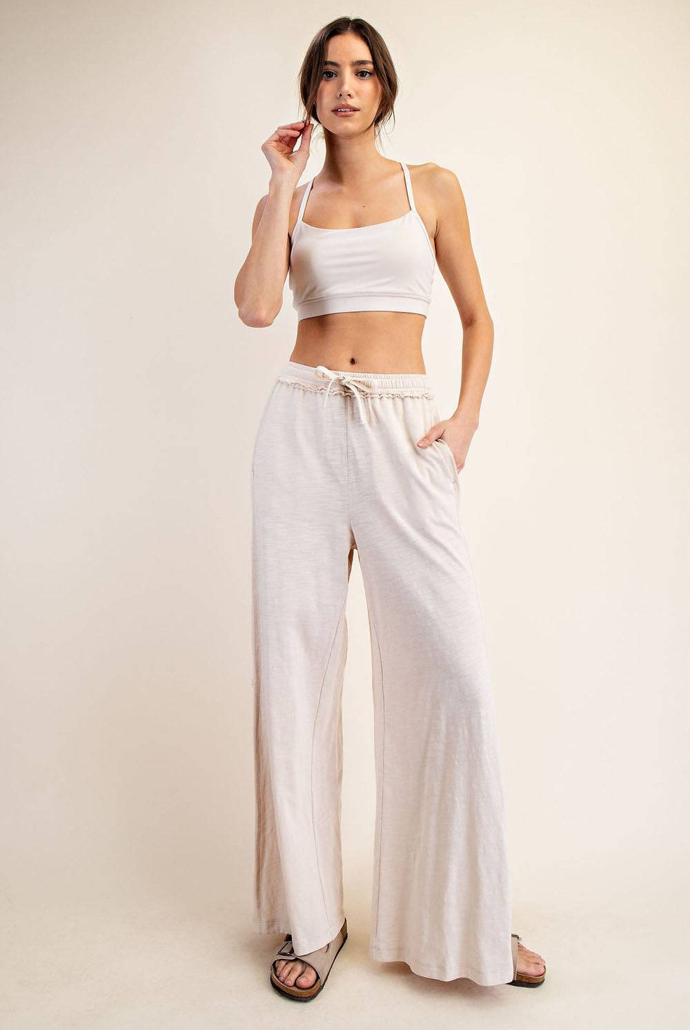 Cotton Slub Wide Pant - Hype Up