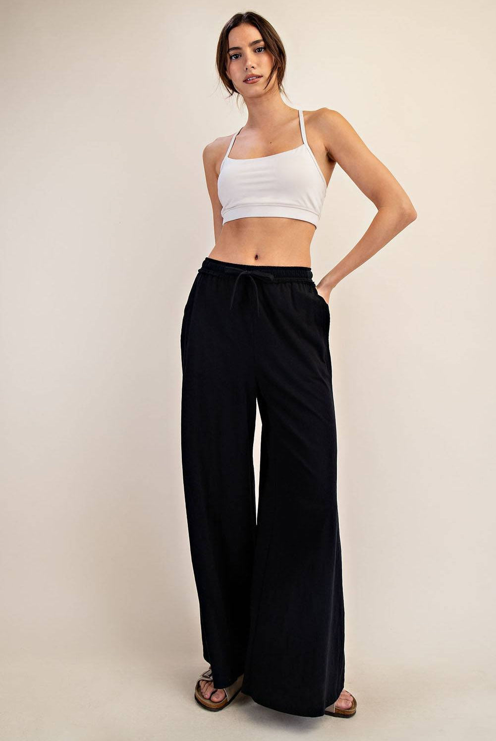 Cotton Slub Wide Pant - Hype Up