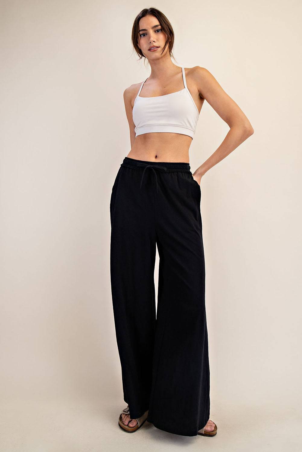 Cotton Slub Wide Pant - Hype Up