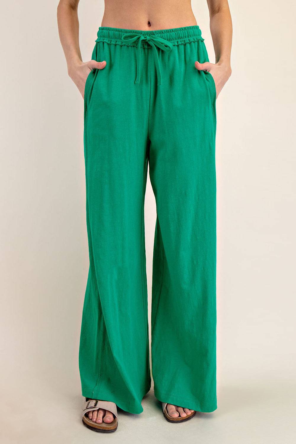 Cotton Slub Wide Pant - Hype Up