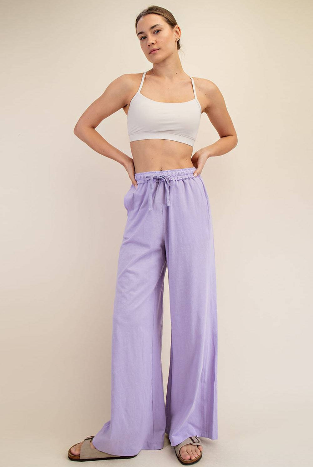 Cotton Slub Wide Pant - Hype Up
