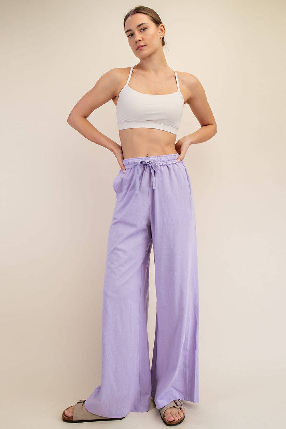 Cotton Slub Wide Pant - Hype Up