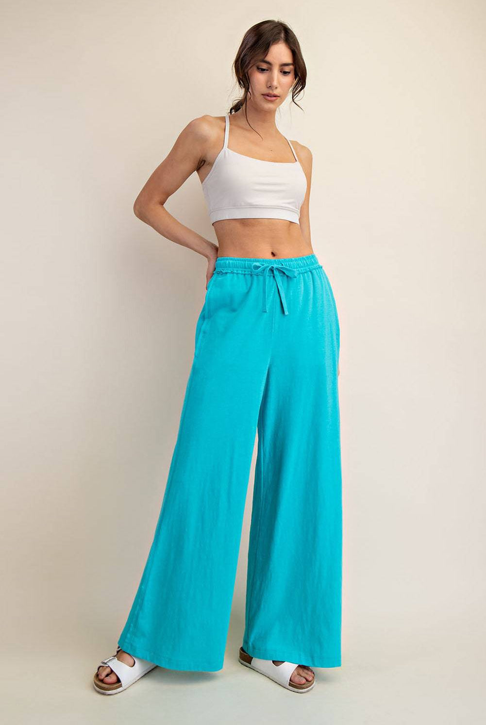 Cotton Slub Wide Pant - Hype Up