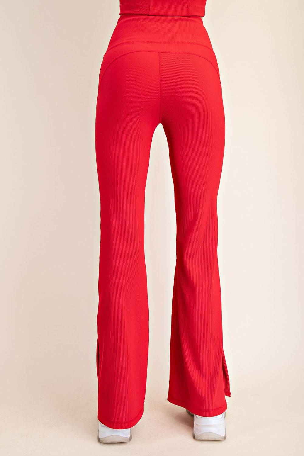 Nylon Rib Flare Leggings - Hype Up