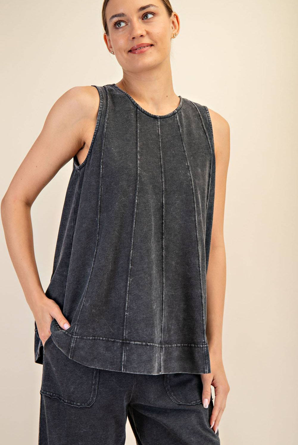 Cotton Poly Sleeveless Top - Hype Up