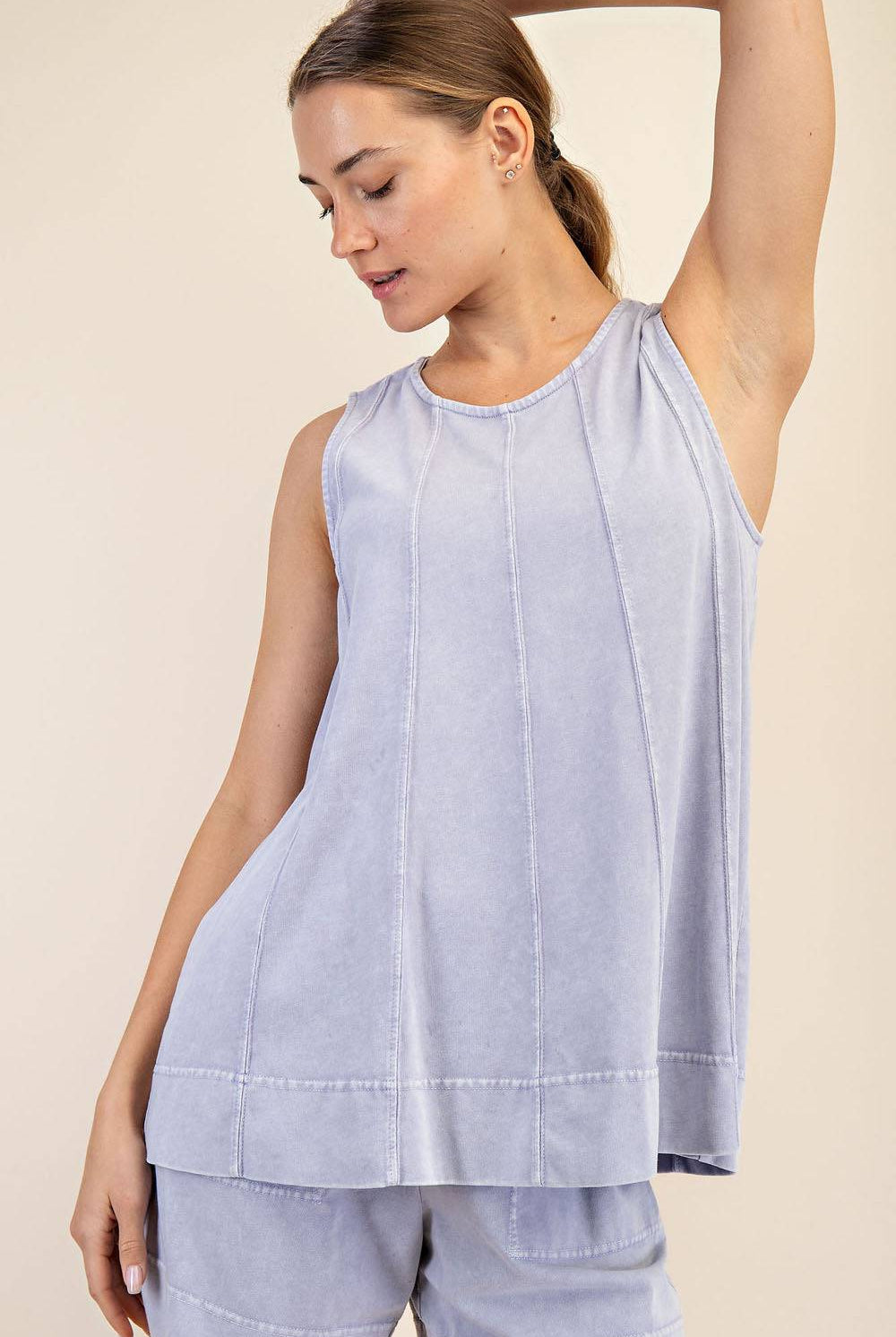 Cotton Poly Sleeveless Top - Hype Up