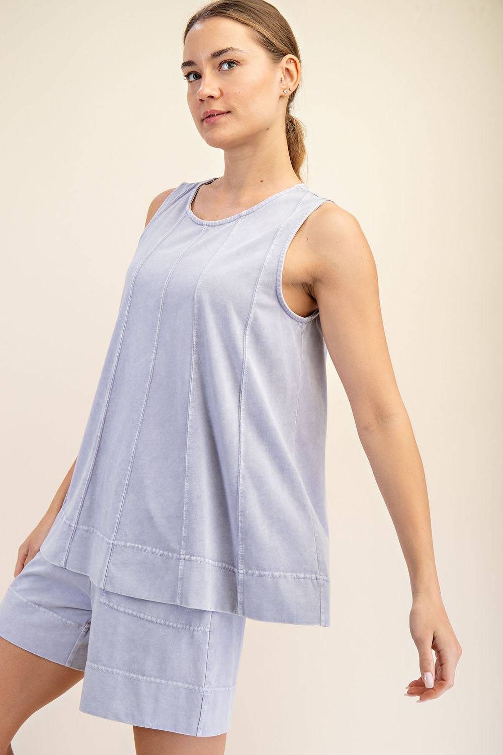 Cotton Poly Sleeveless Top - Hype Up