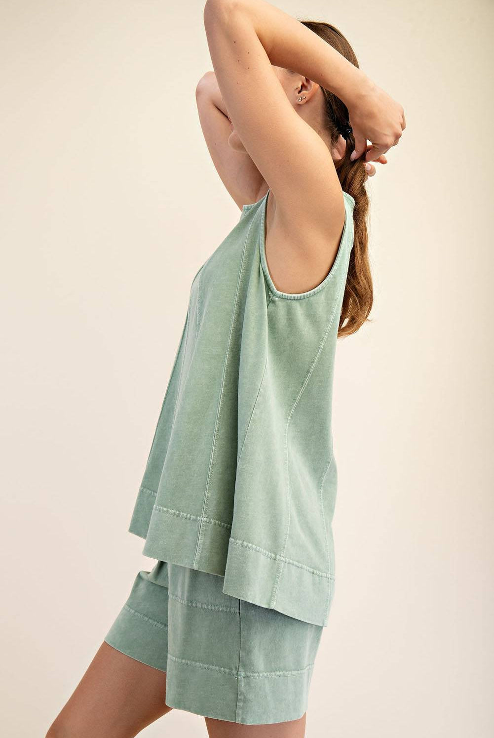 Cotton Poly Sleeveless Top - Hype Up