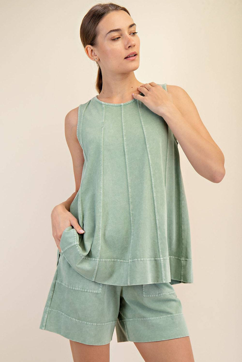 Cotton Poly Sleeveless Top - Hype Up