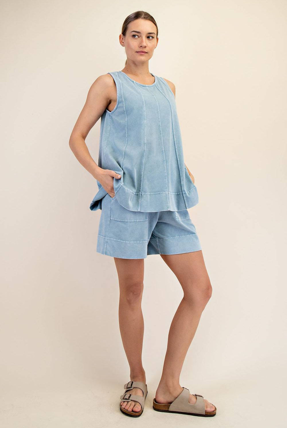 Cotton Poly Sleeveless Top - Hype Up