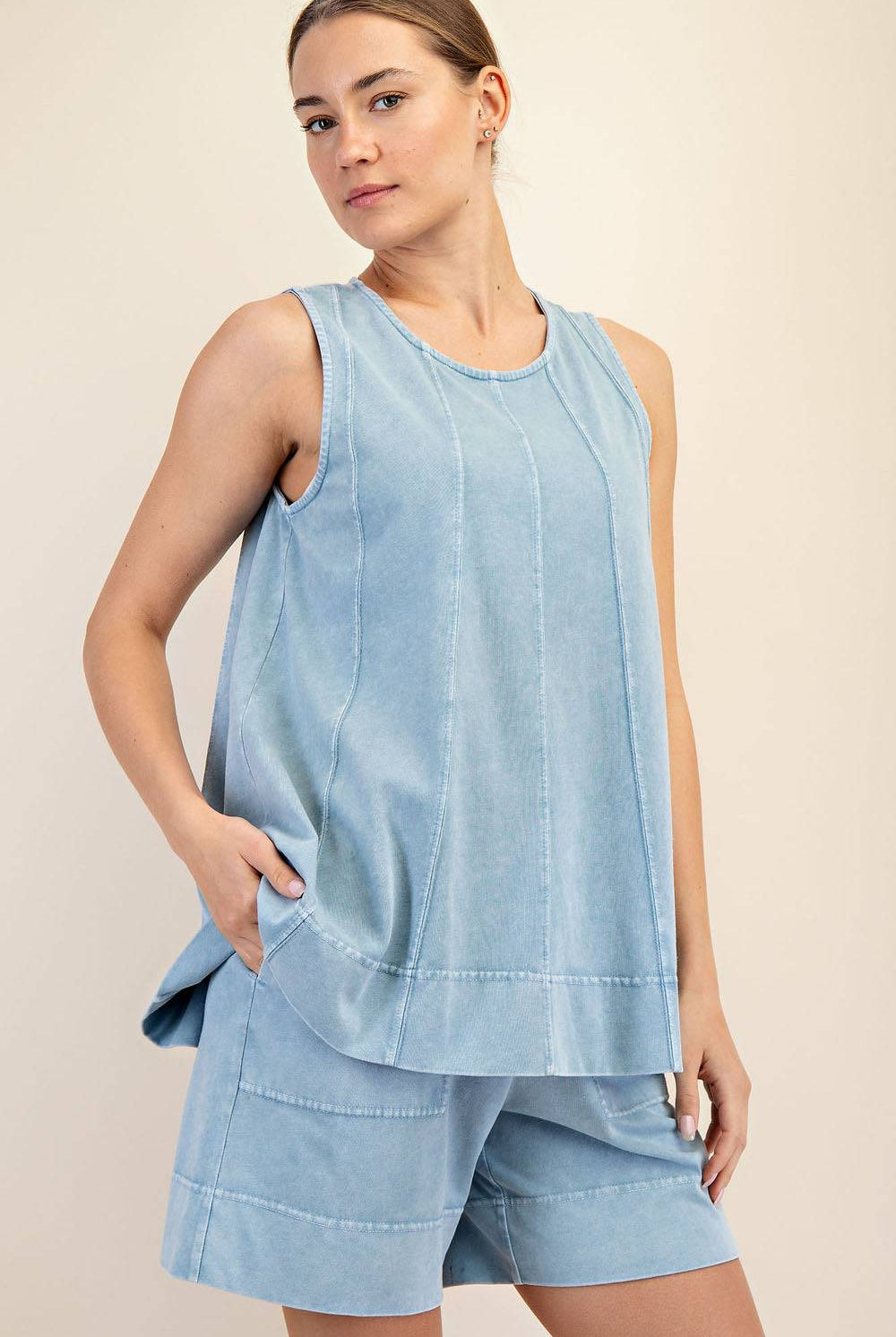 Cotton Poly Sleeveless Top - Hype Up