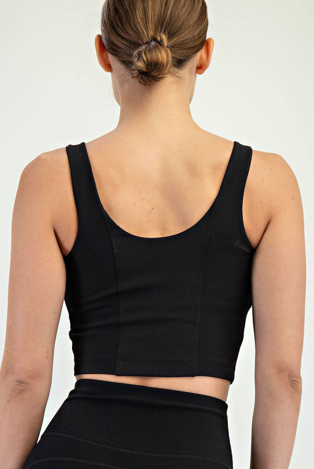 Nylon Rib V-neck Tank - Hype Up