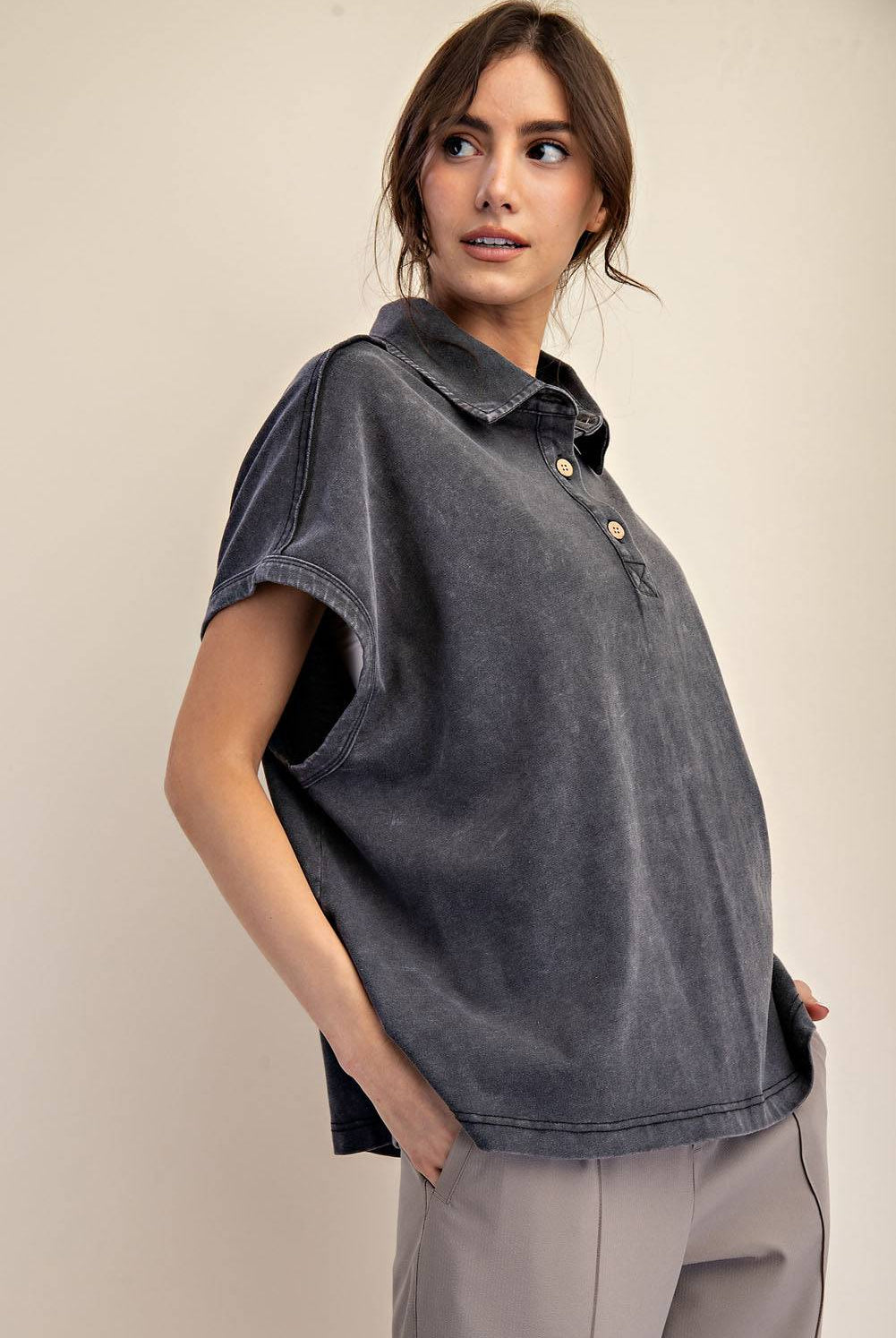 Cotton Poly Polo Top - Hype Up