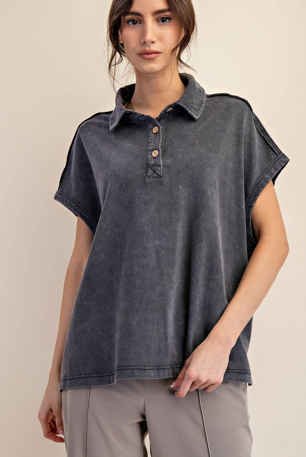 Cotton Poly Polo Top - Hype Up