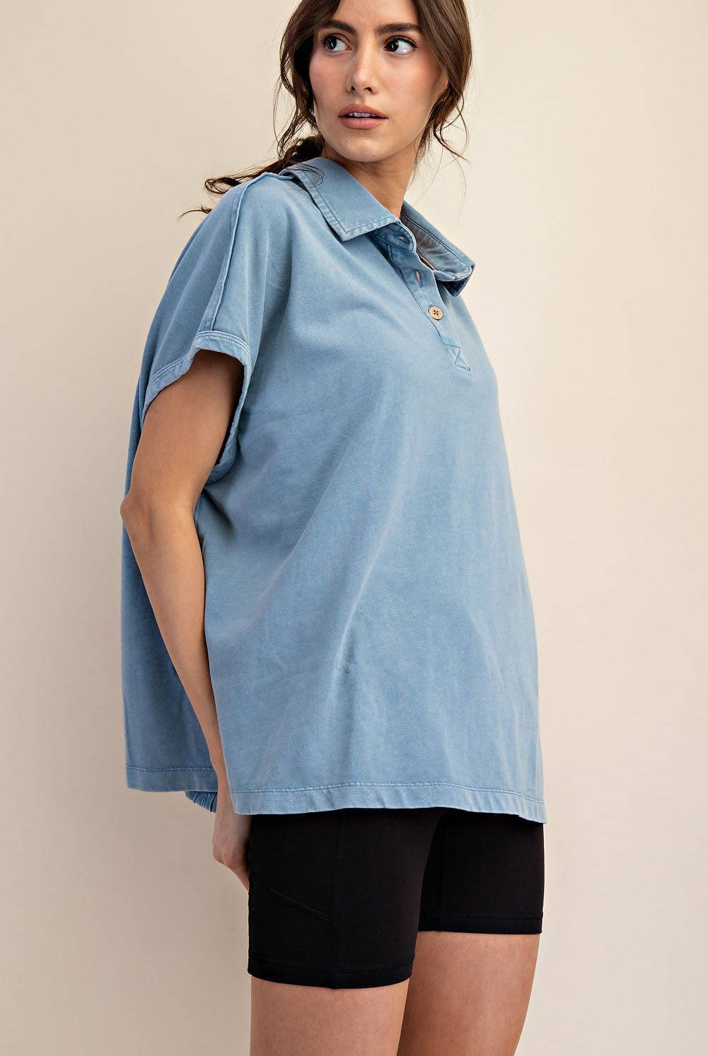 Cotton Poly Polo Top - Hype Up