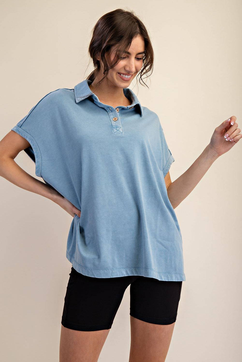 Cotton Poly Polo Top - Hype Up