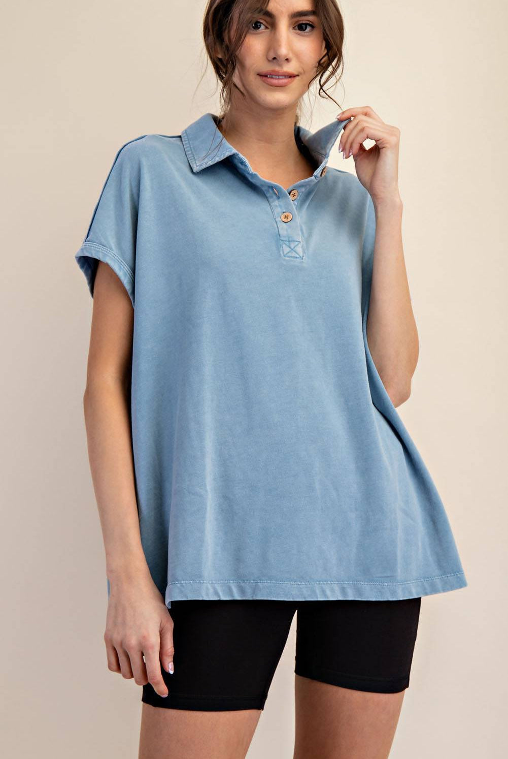 Cotton Poly Polo Top - Hype Up