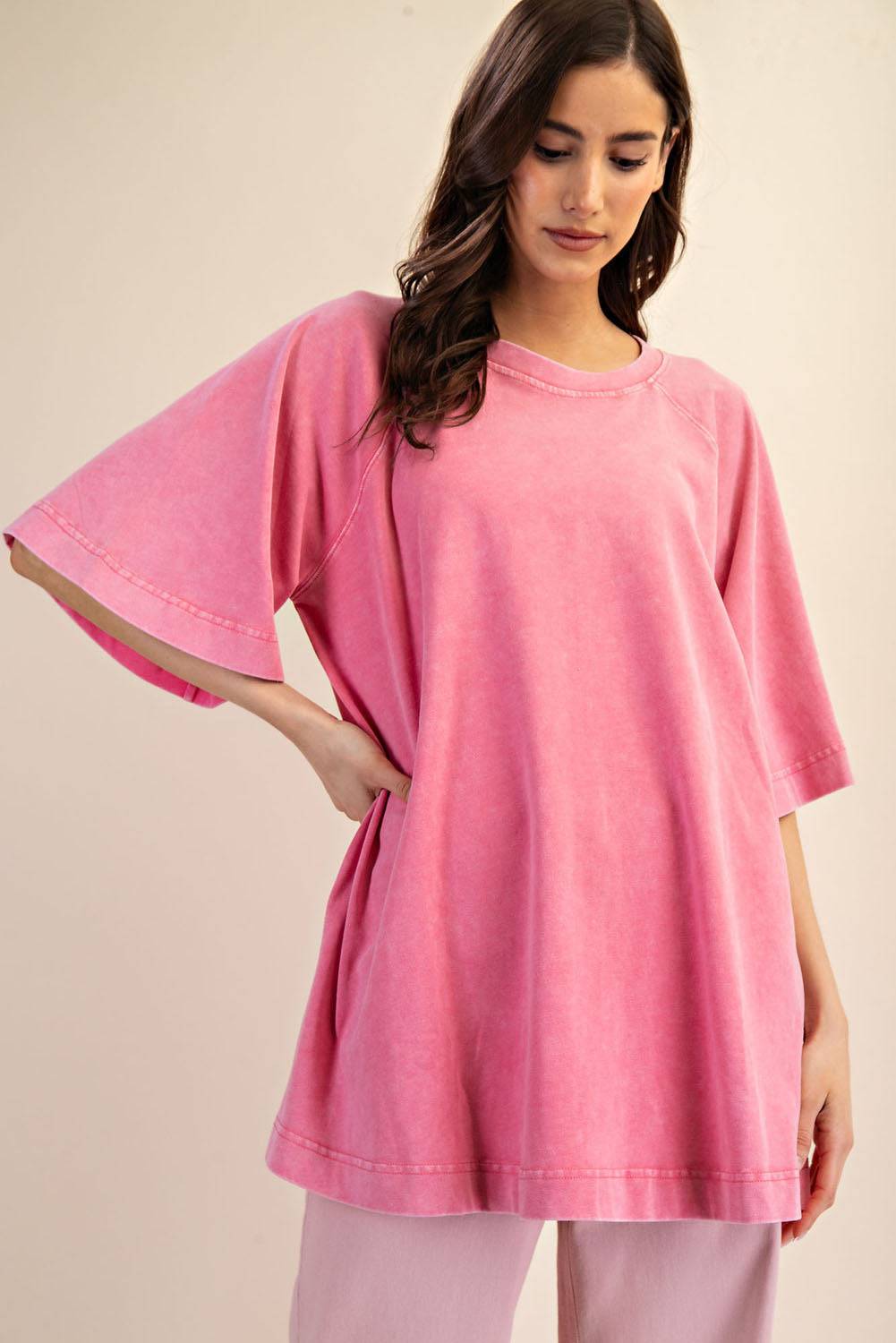 Cotton Poly Tunic Top - Hype Up