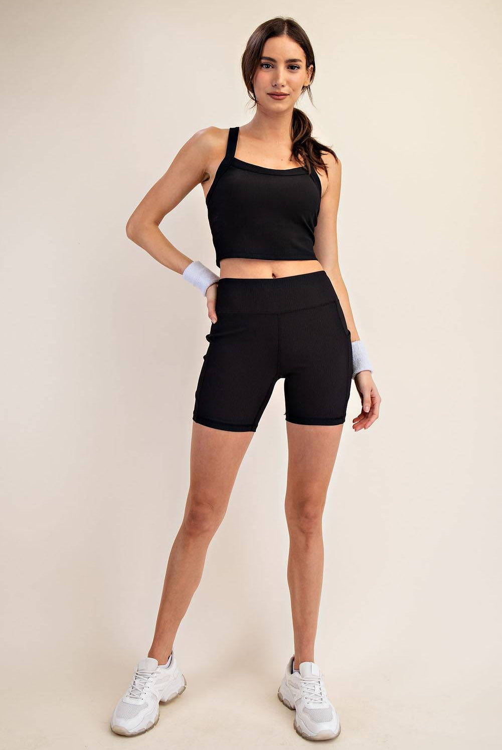 Nylon Rib Racerback Tank - Hype Up