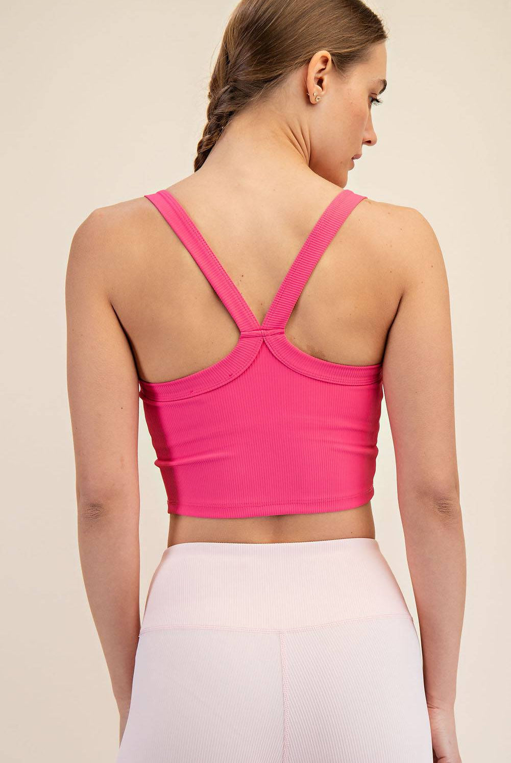 Nylon Rib Racerback Tank - Hype Up