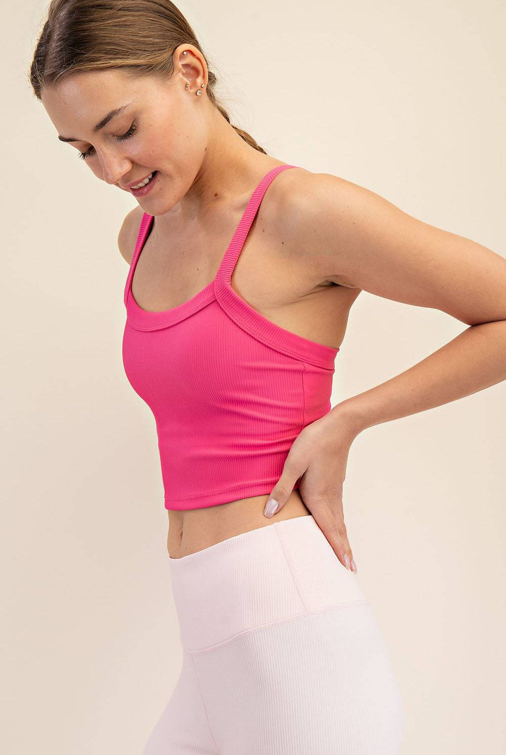 Nylon Rib Racerback Tank - Hype Up