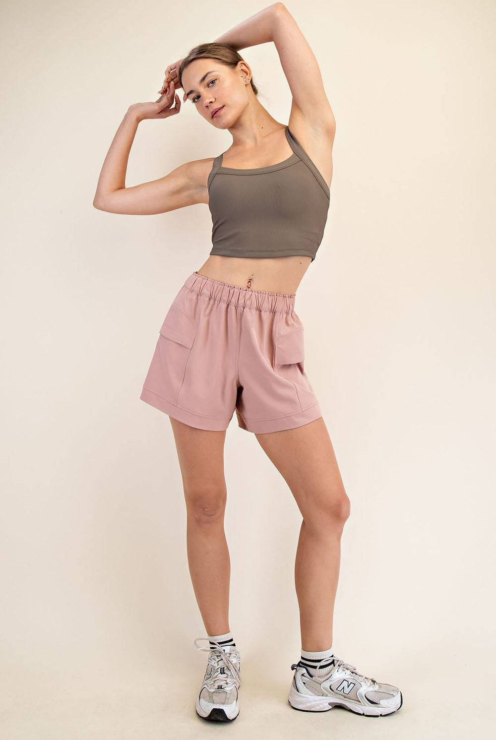 Nylon Rib Racerback Tank - Hype Up