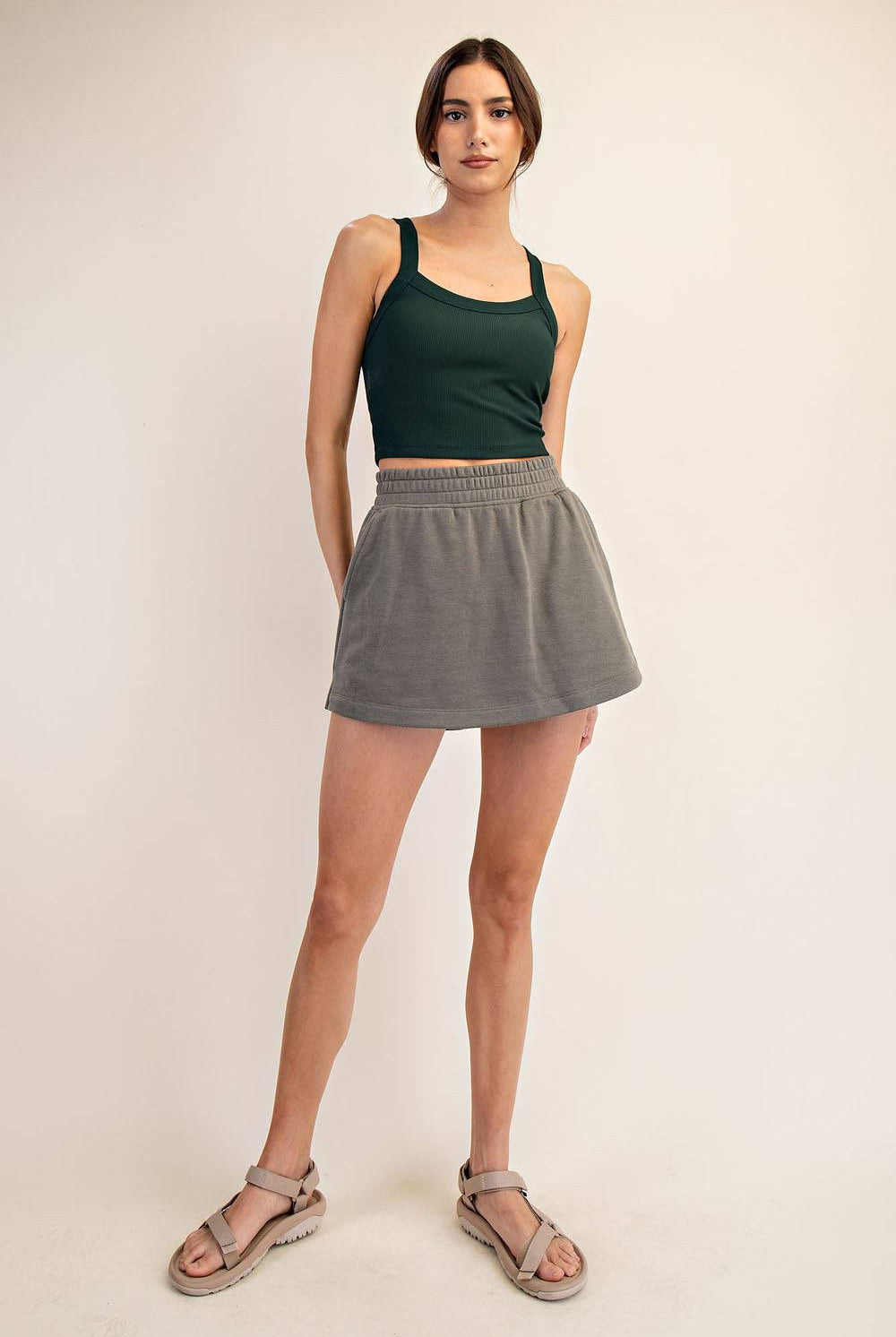 Nylon Rib Racerback Tank - Hype Up