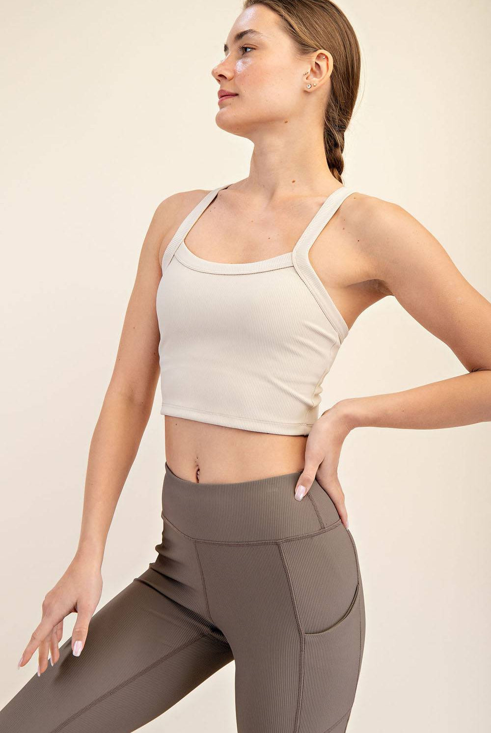 Nylon Rib Racerback Tank - Hype Up