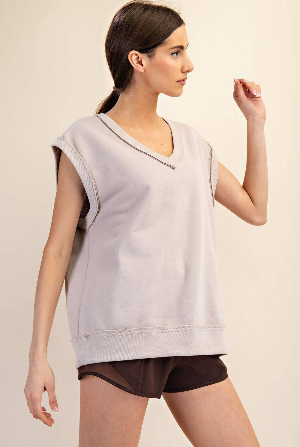 French Terry Oversized Vest - Hype Up