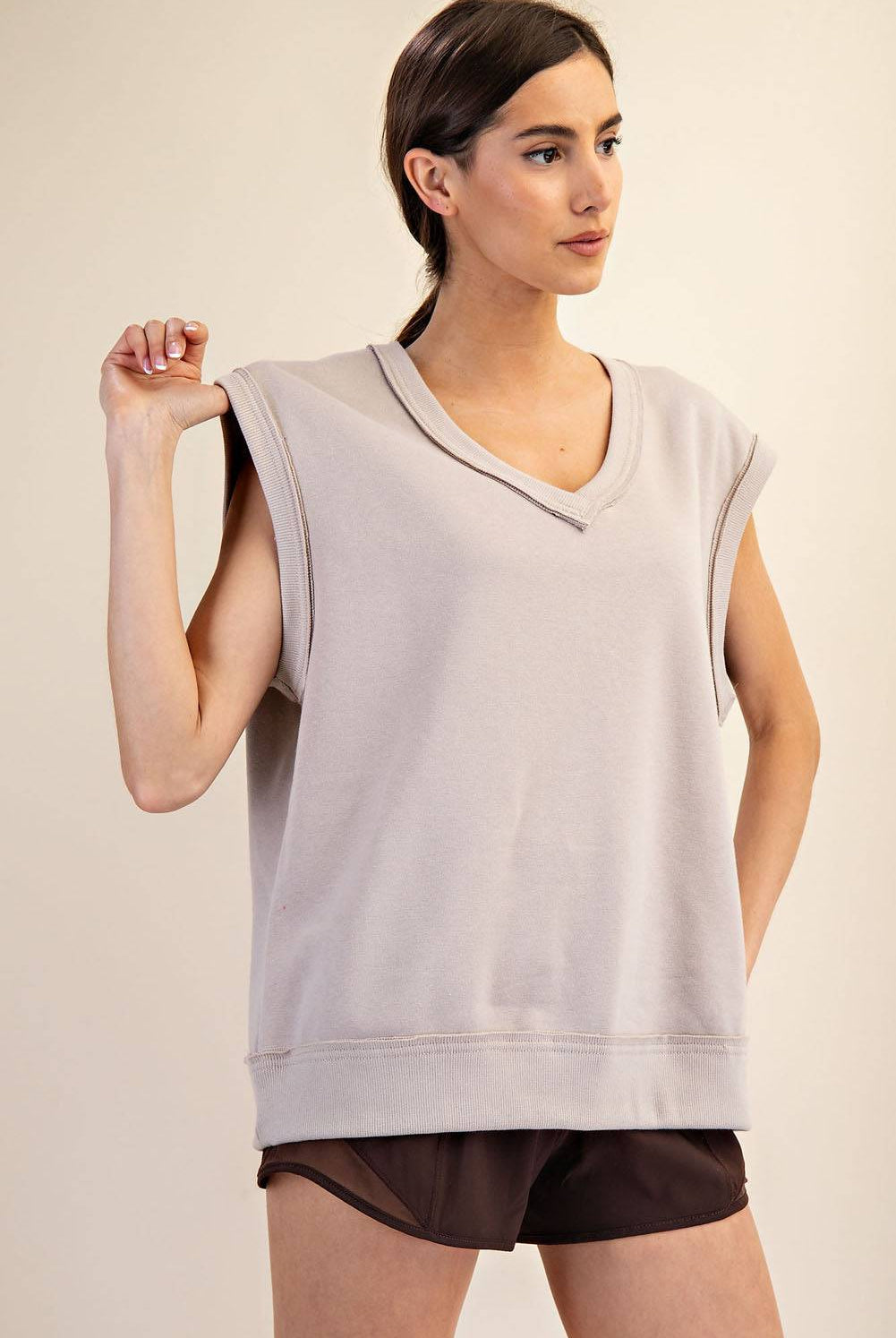 French Terry Oversized Vest - Hype Up