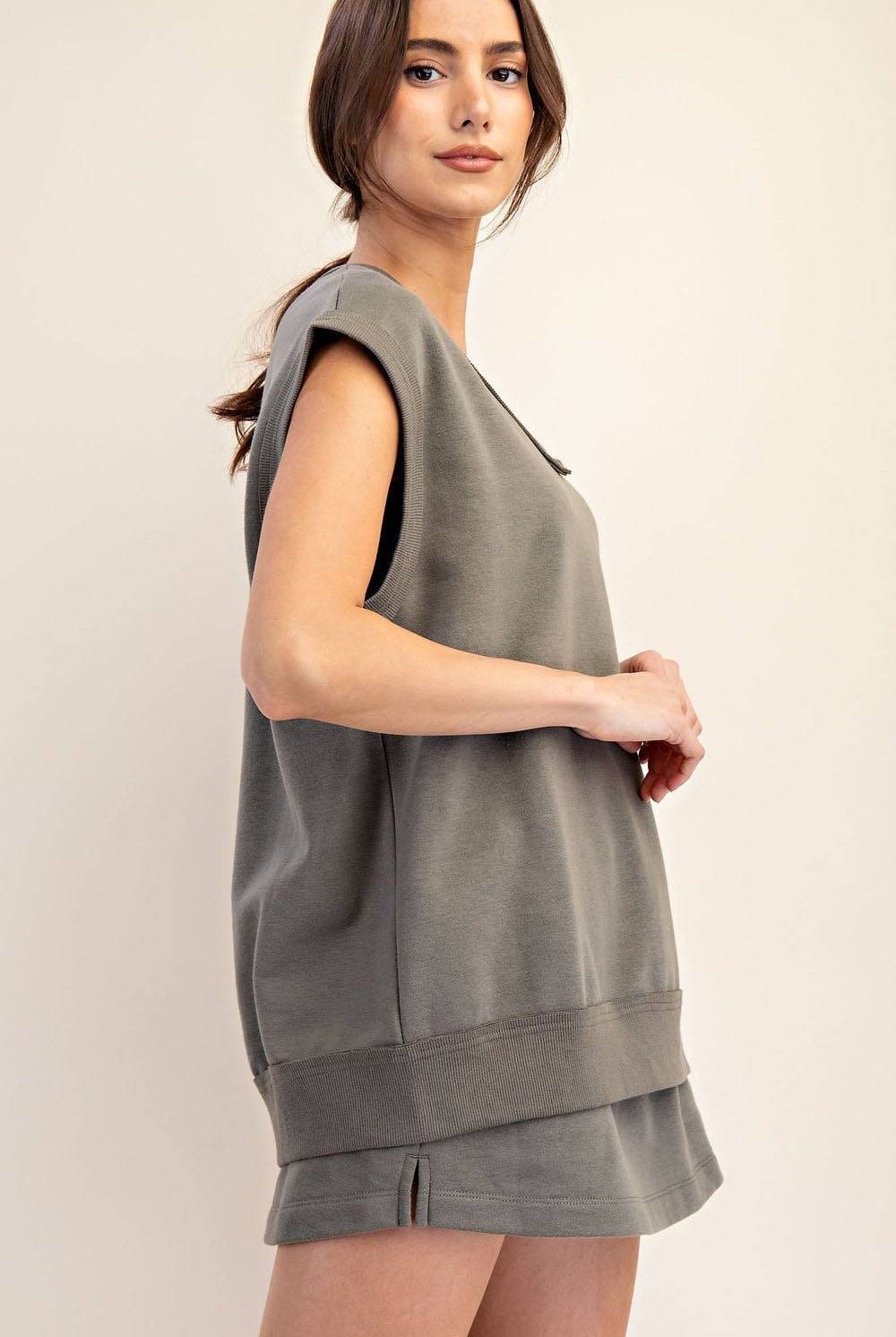 French Terry Oversized Vest - Hype Up