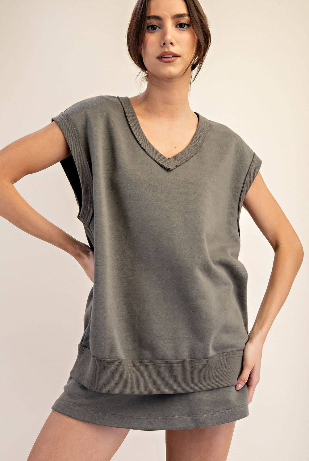 French Terry Oversized Vest - Hype Up