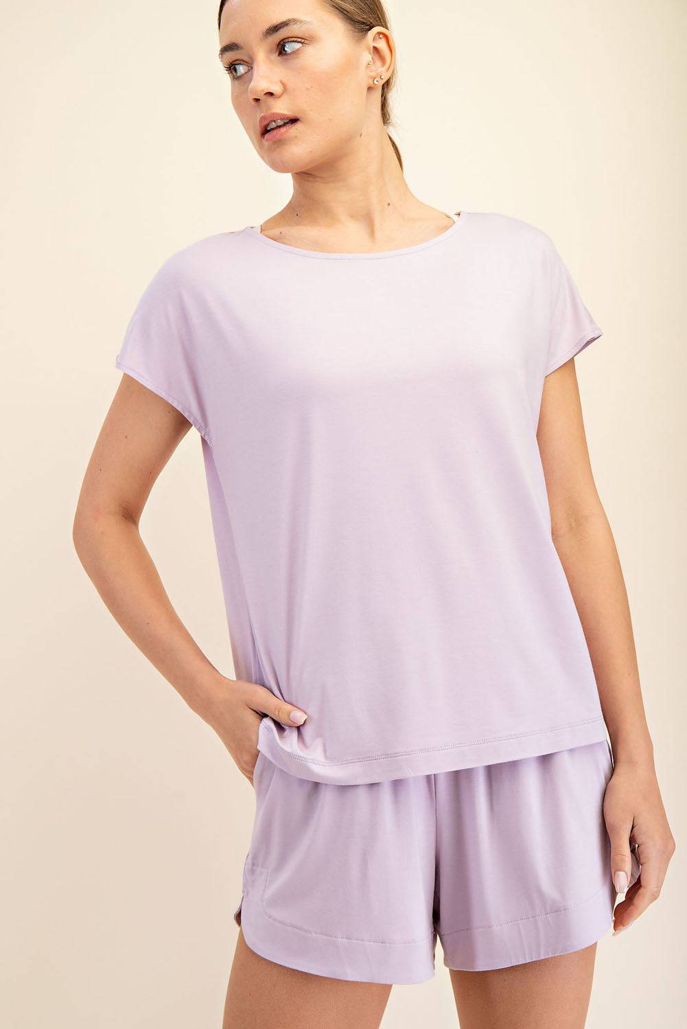 Viscose Modal Boat Neck Top - Hype Up