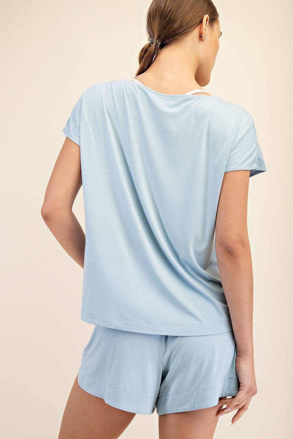 Viscose Modal Boat Neck Top - Hype Up