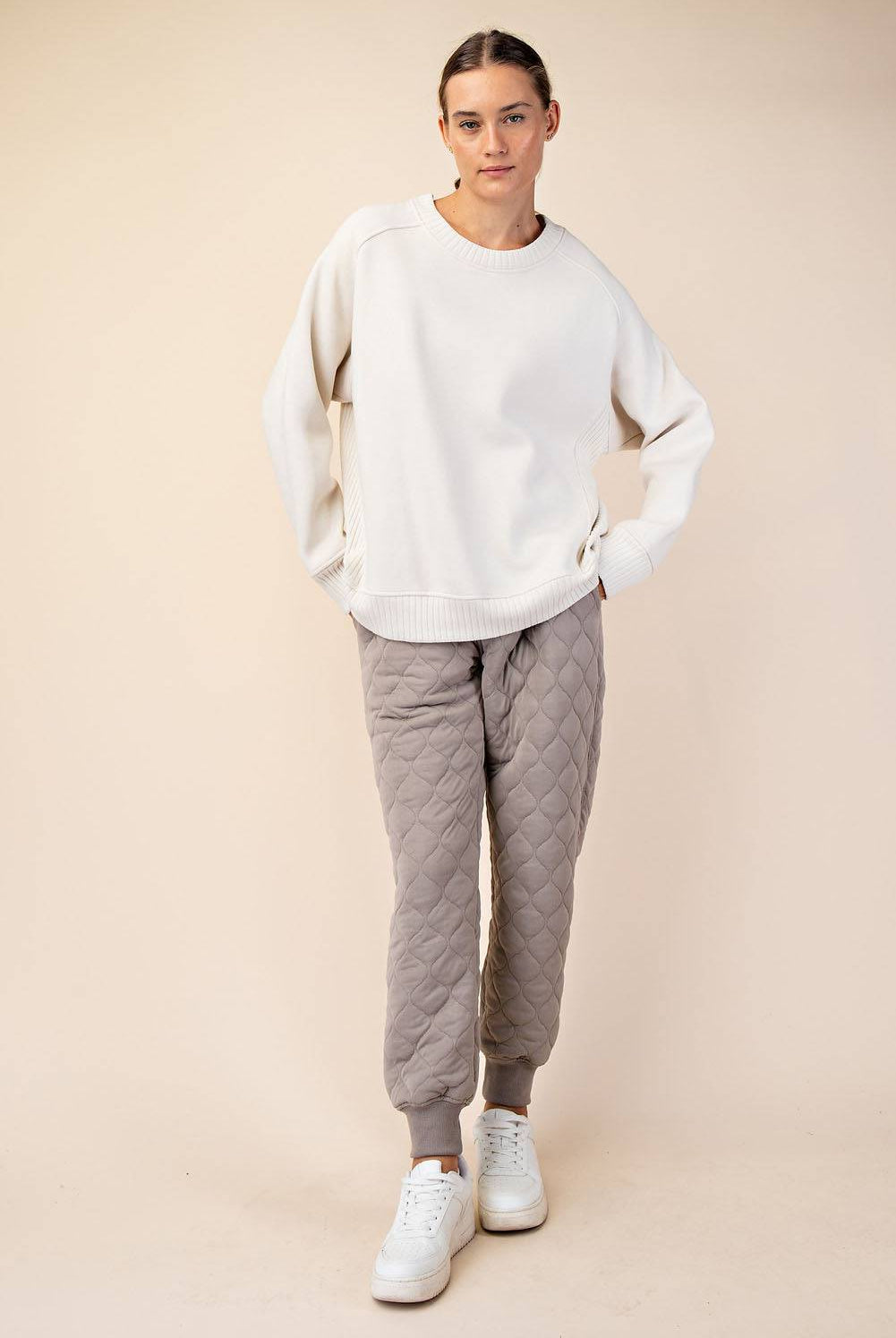 French Terry Crew Neck Sweatshirt - Hype Up