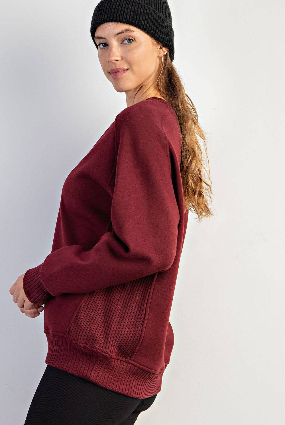 French Terry Crew Neck Sweatshirt - Hype Up