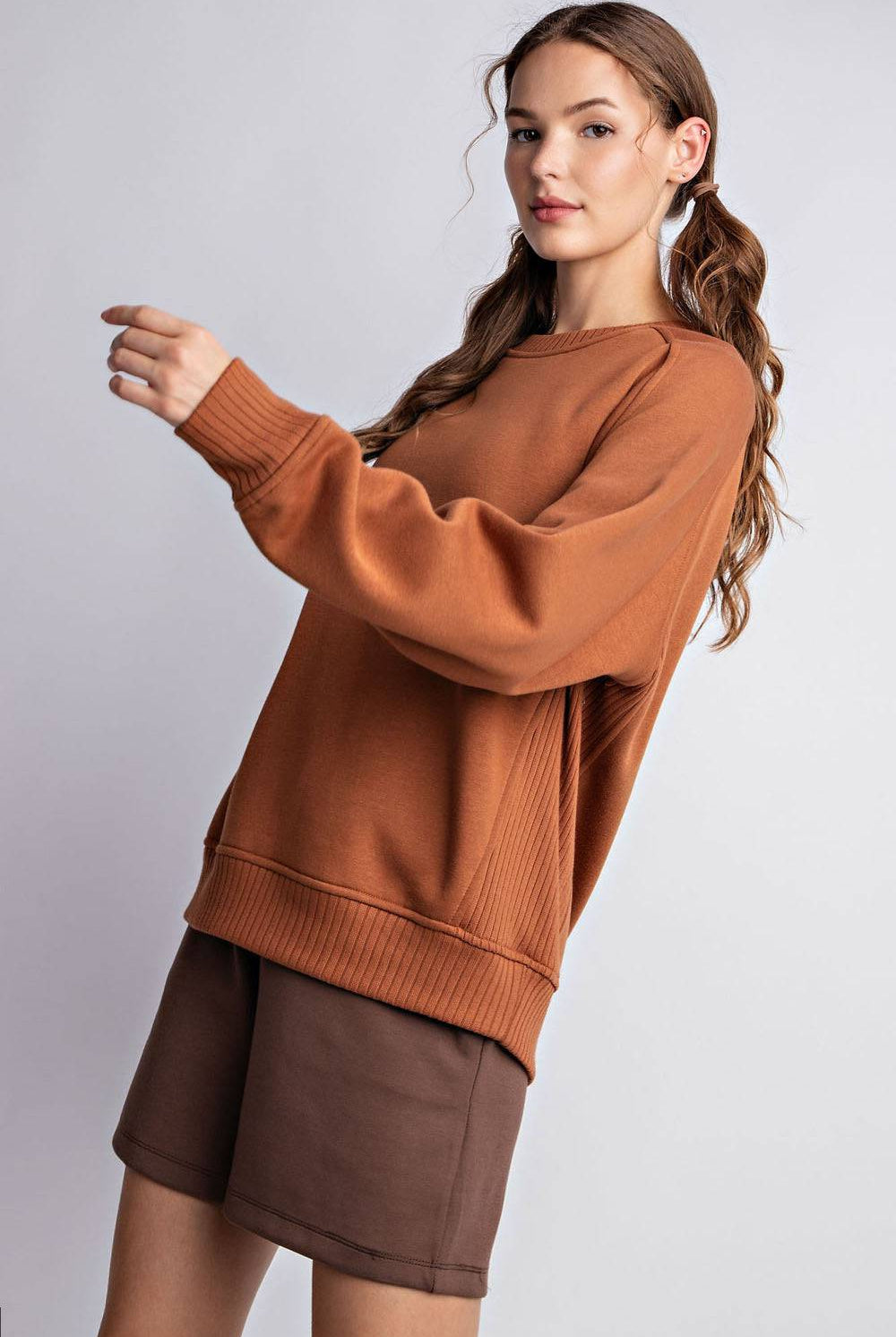 French Terry Crew Neck Sweatshirt - Hype Up