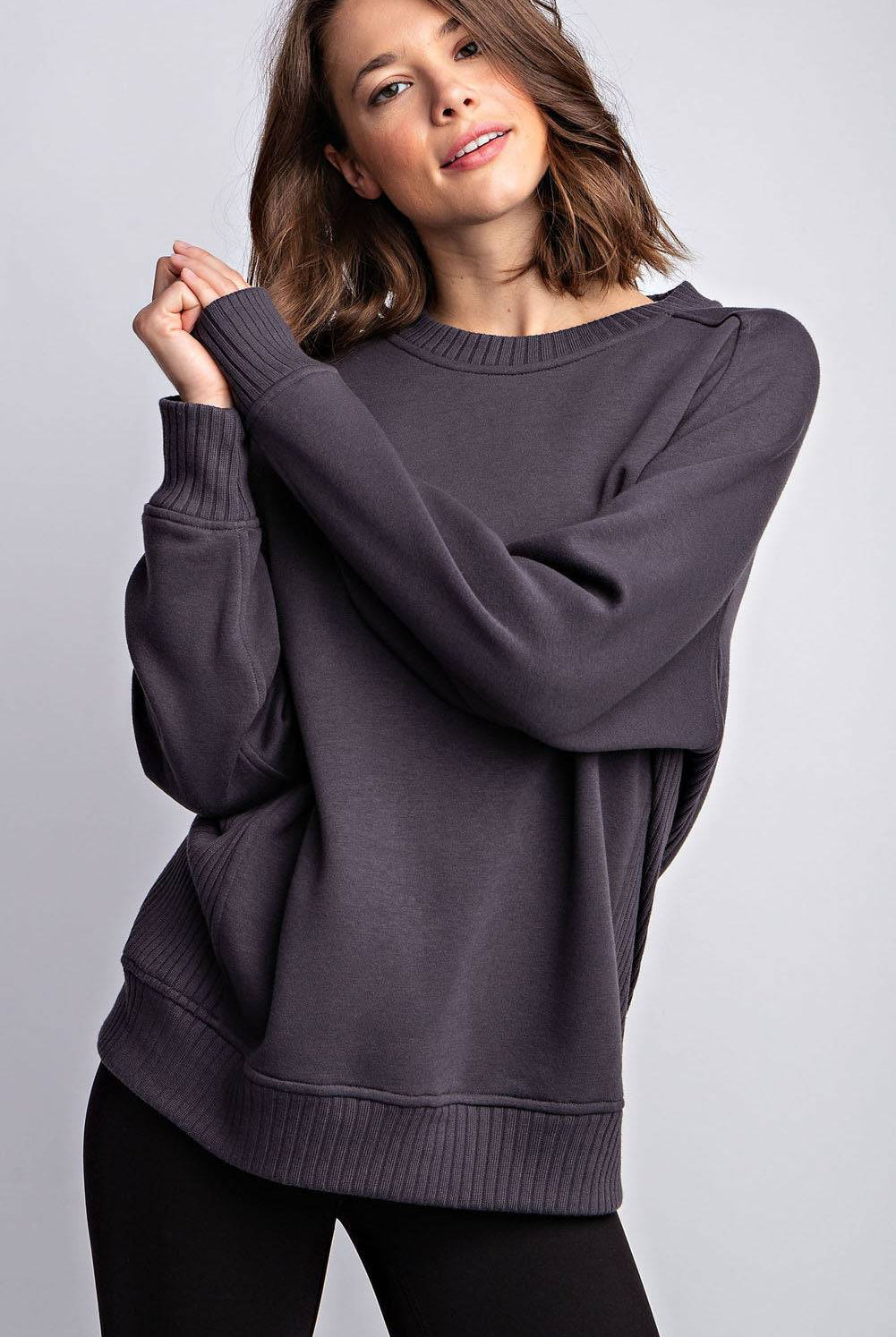 French Terry Crew Neck Sweatshirt - Hype Up