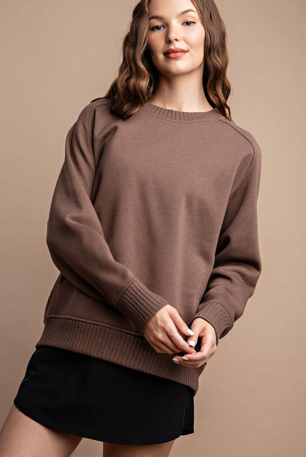 French Terry Crew Neck Sweatshirt - Hype Up