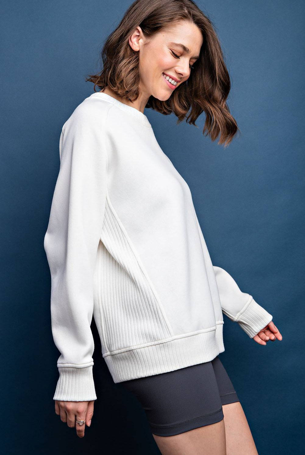 French Terry Crew Neck Sweatshirt - Hype Up