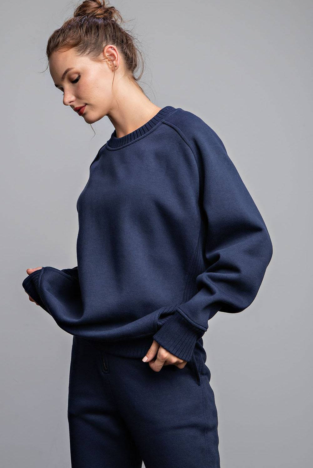 French Terry Crew Neck Sweatshirt - Hype Up