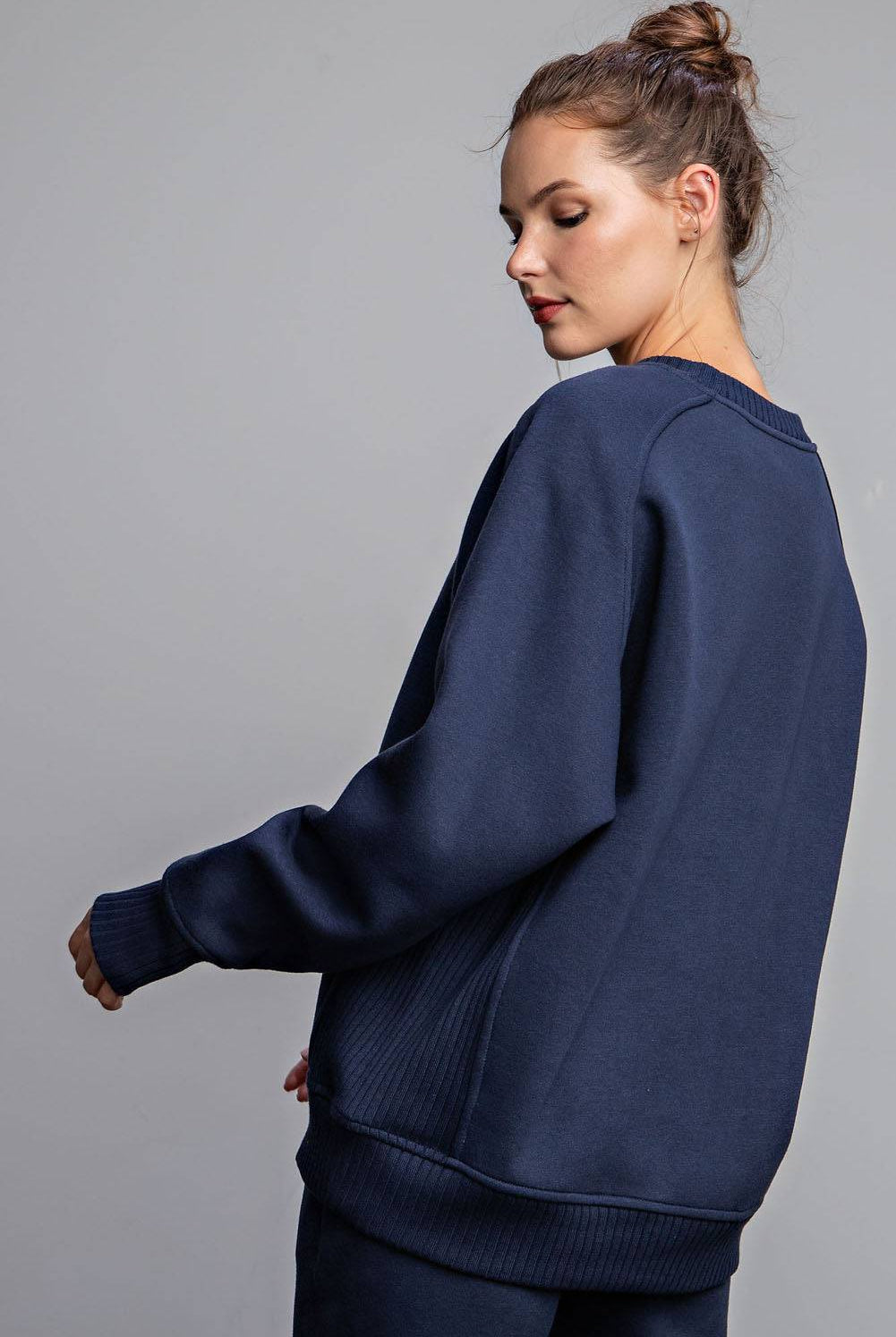 French Terry Crew Neck Sweatshirt - Hype Up