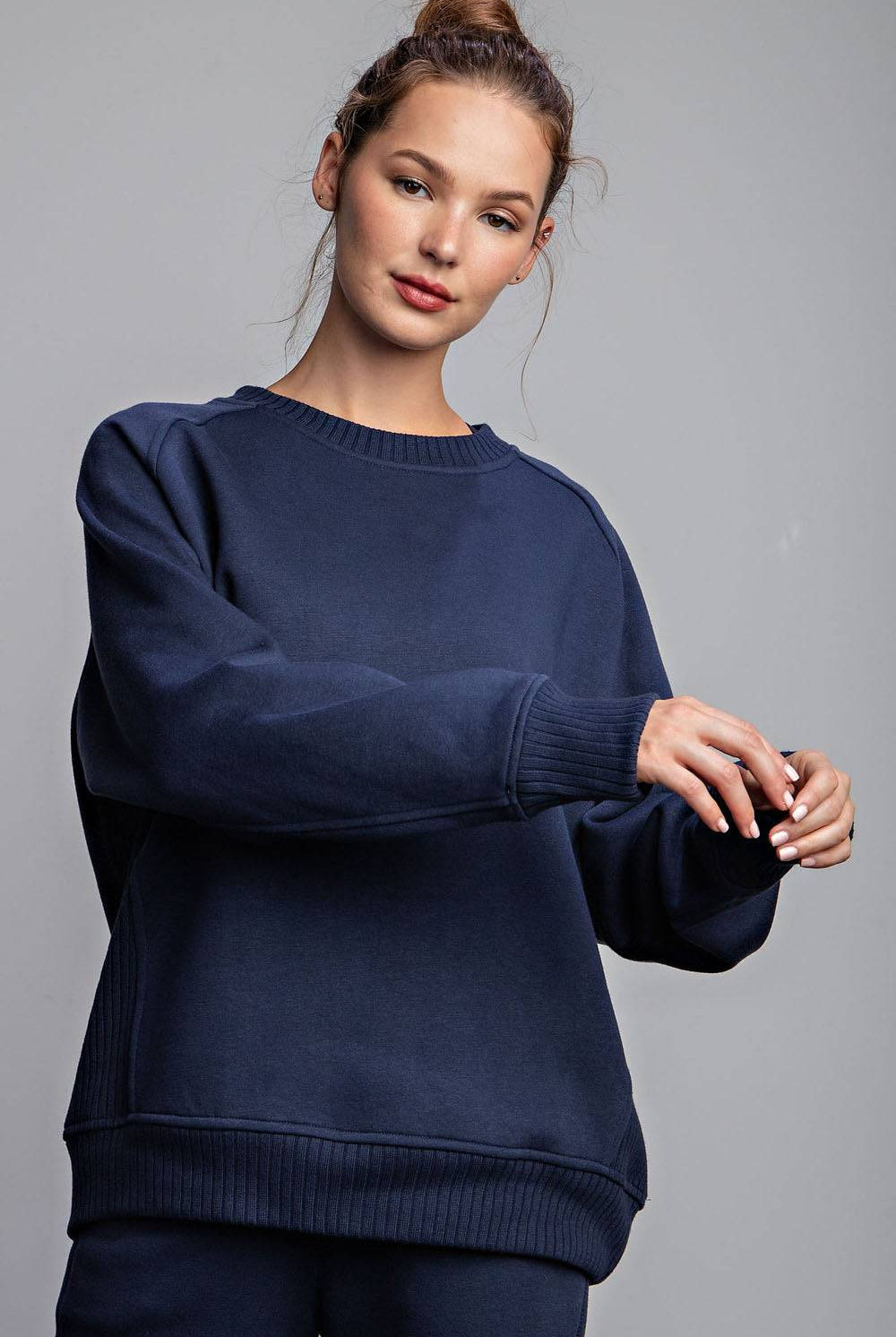 French Terry Crew Neck Sweatshirt - Hype Up