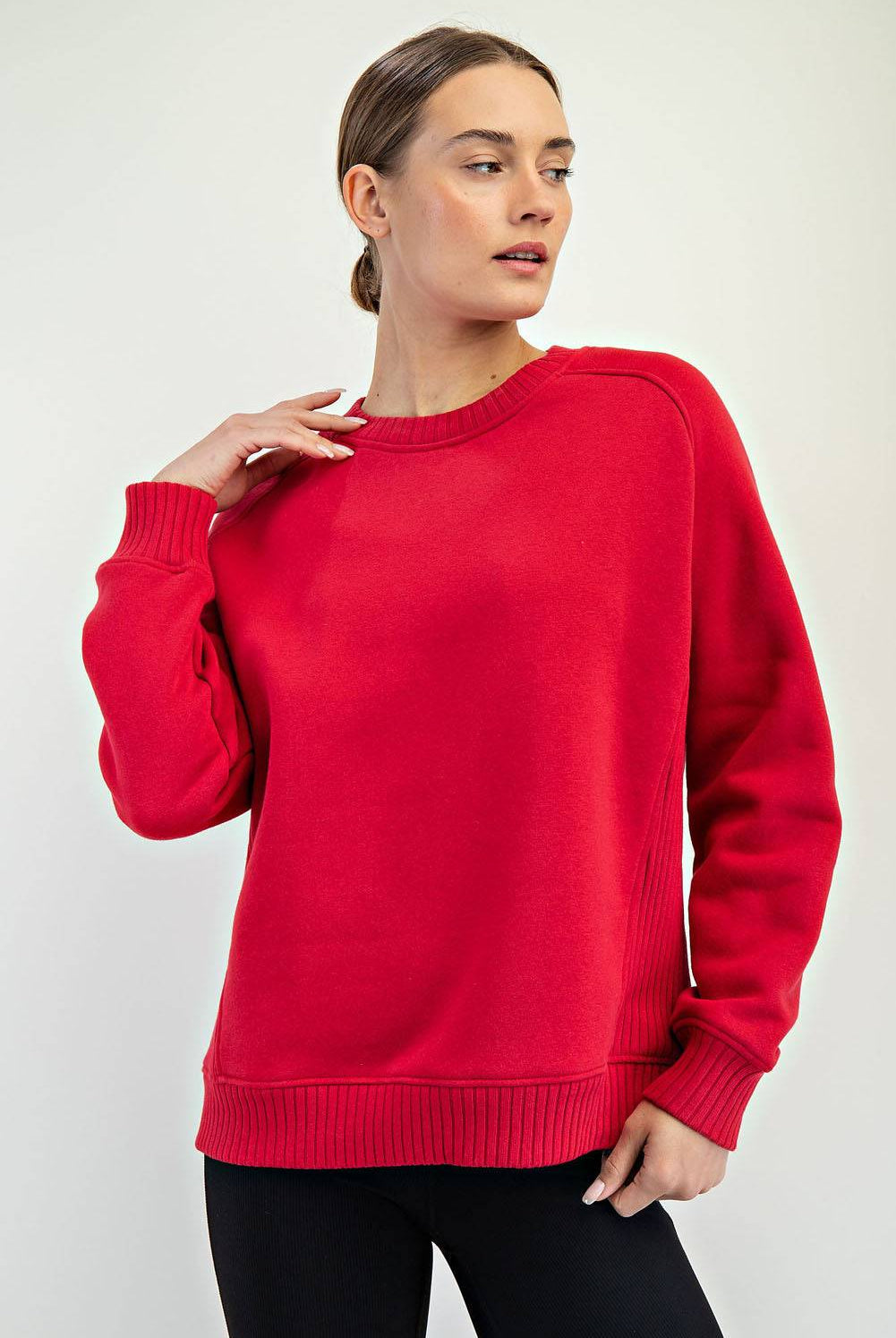 French Terry Crew Neck Sweatshirt - Hype Up