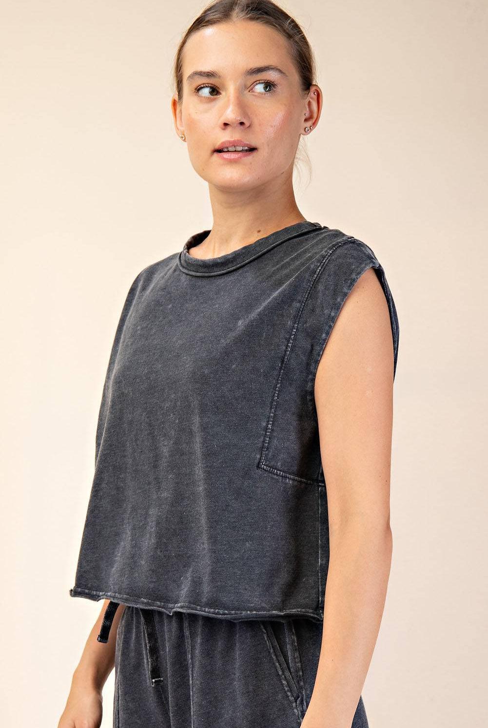 Cotton Poly Sleeveless Tank - Hype Up