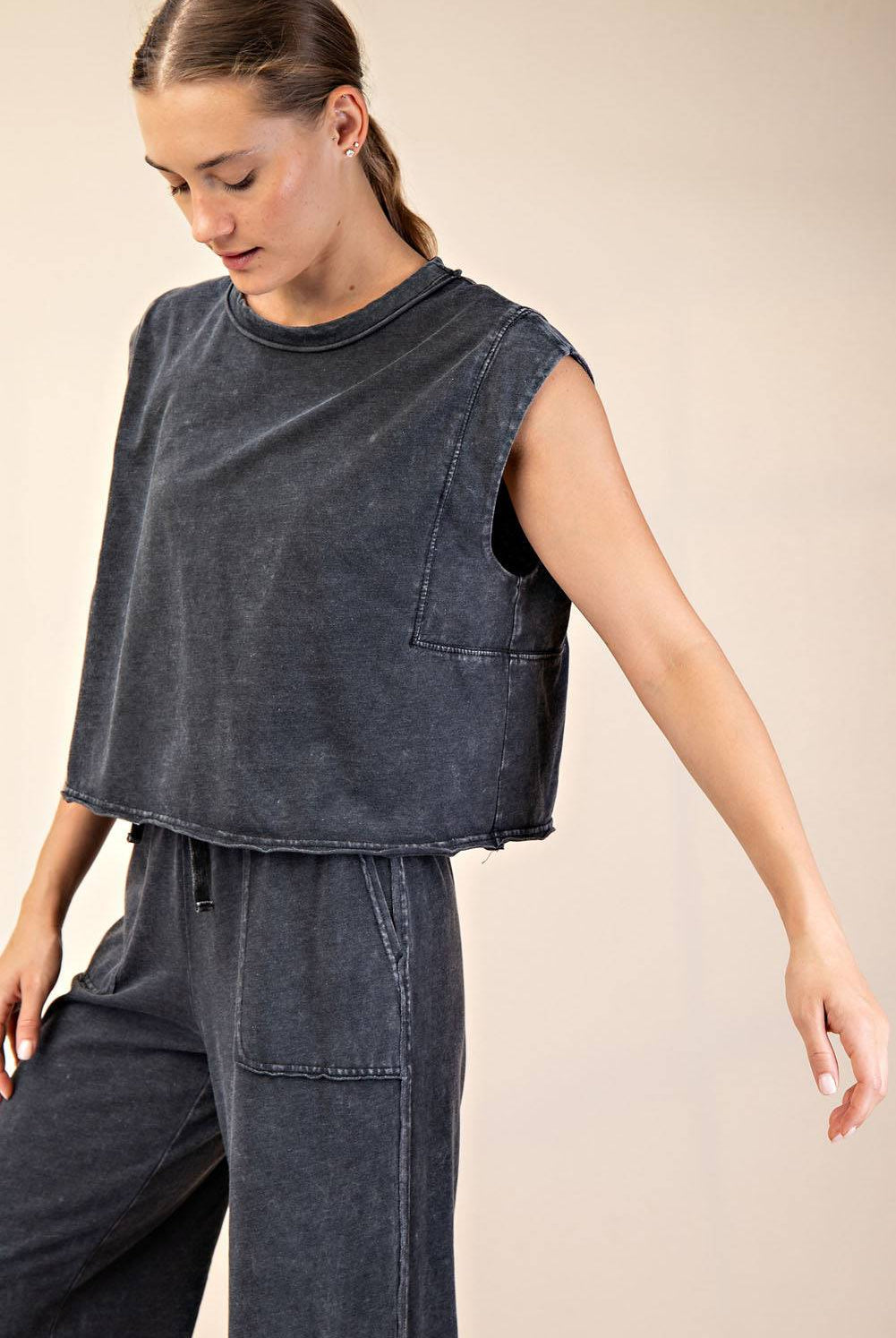 Cotton Poly Sleeveless Tank - Hype Up