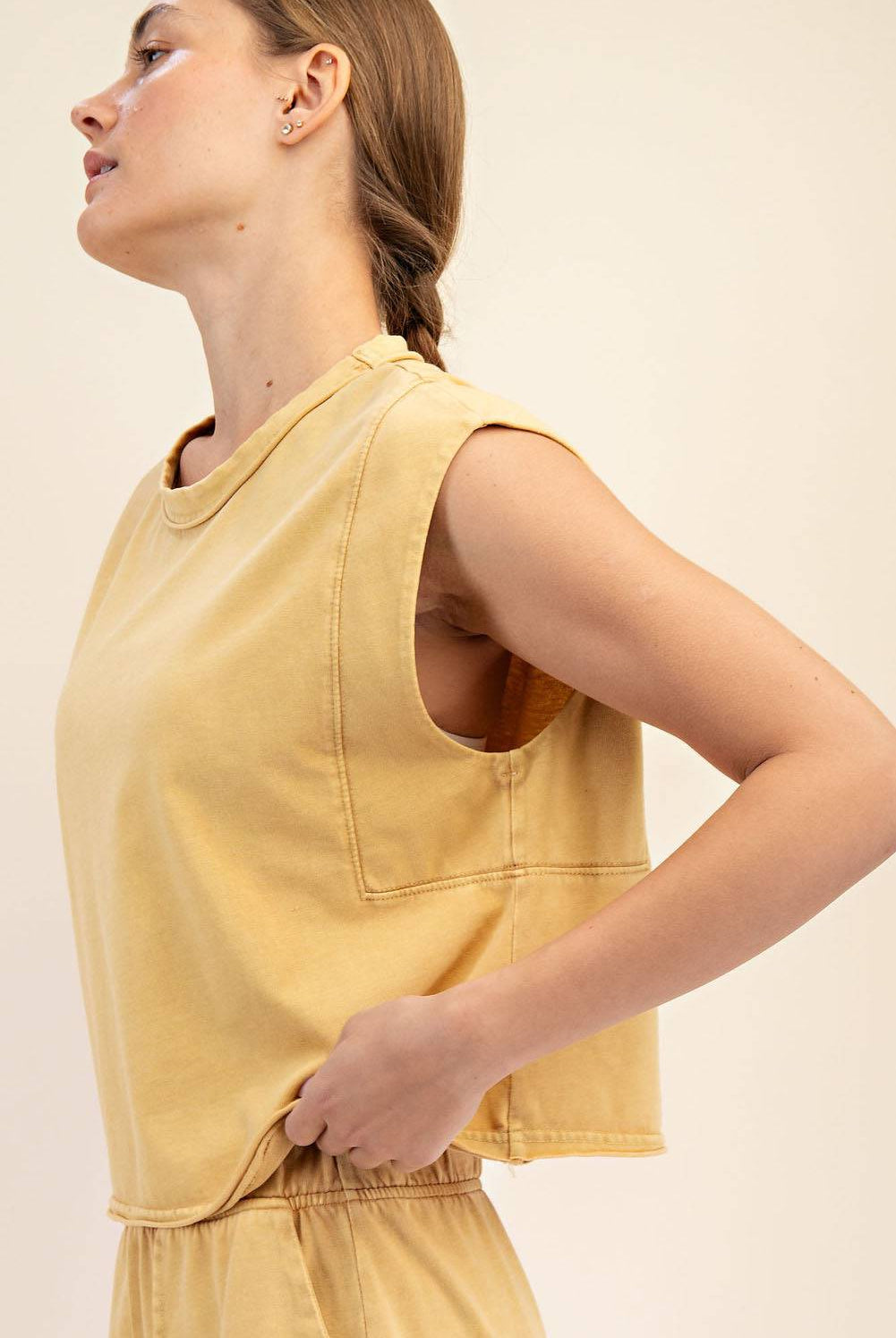 Cotton Poly Sleeveless Tank - Hype Up